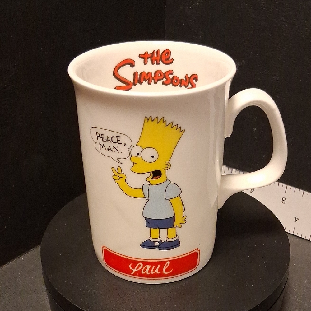 White Mug with Bart Simpson
